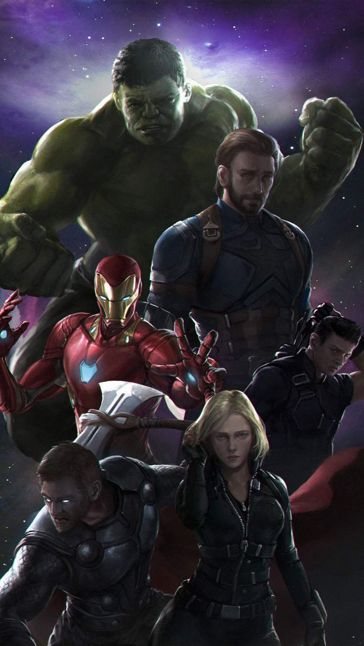 736x1307 Avengers Team iPhone Wallpaper