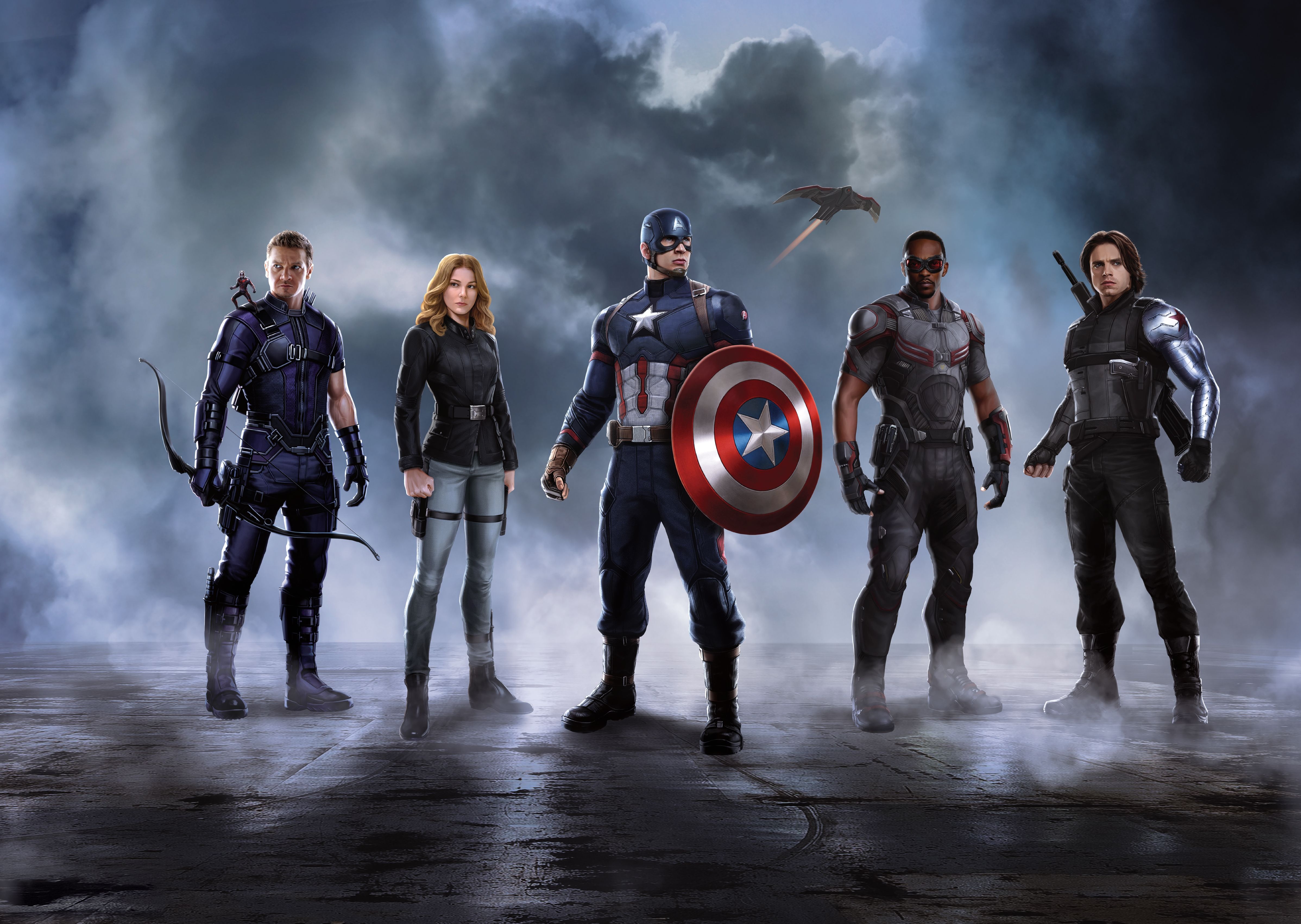 4791x3402 Superheroes, Captain America, Team, Civil War, Marvel Comics, HD Wallpaper