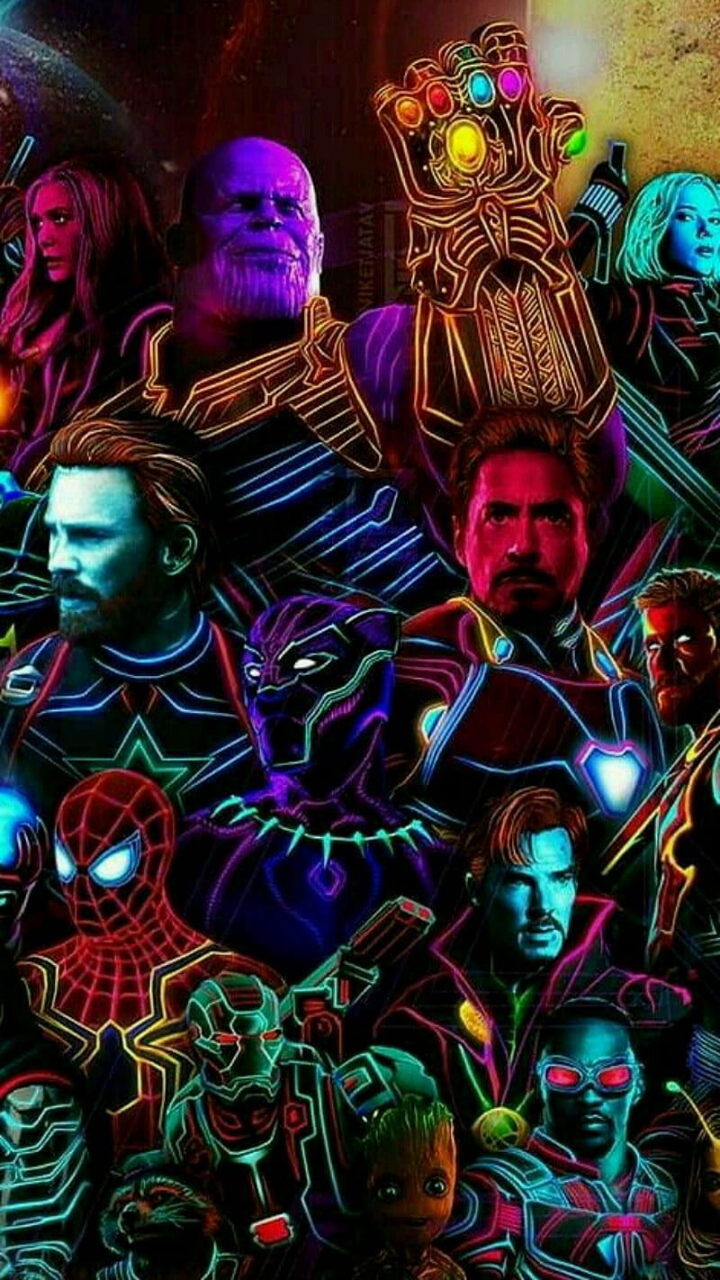 800x1422 Infinity war, avengers, caption, iron man, marvel, team, thanos, HD phone wallpaper