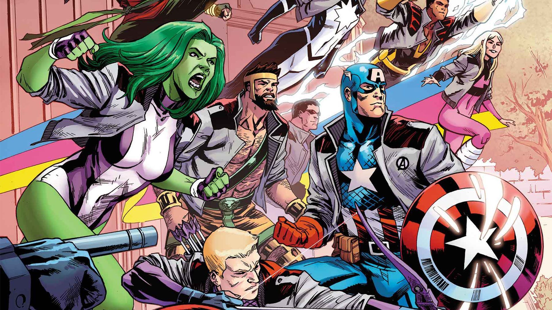 1920x1080 Steve Rogers Assembles His Own Team Of Avengers Including She Hulk, Monica Rambeau, Hawkeye, And Many More