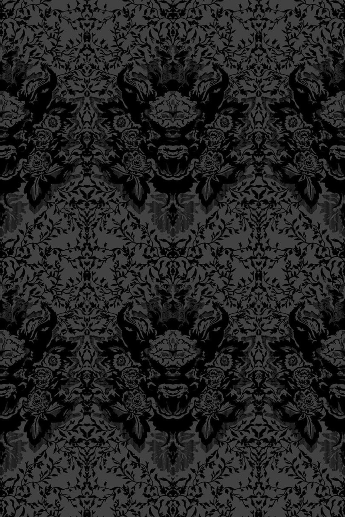 1200x1798 Timorous Beasties Wallcoverings Damask Flock wallpaper