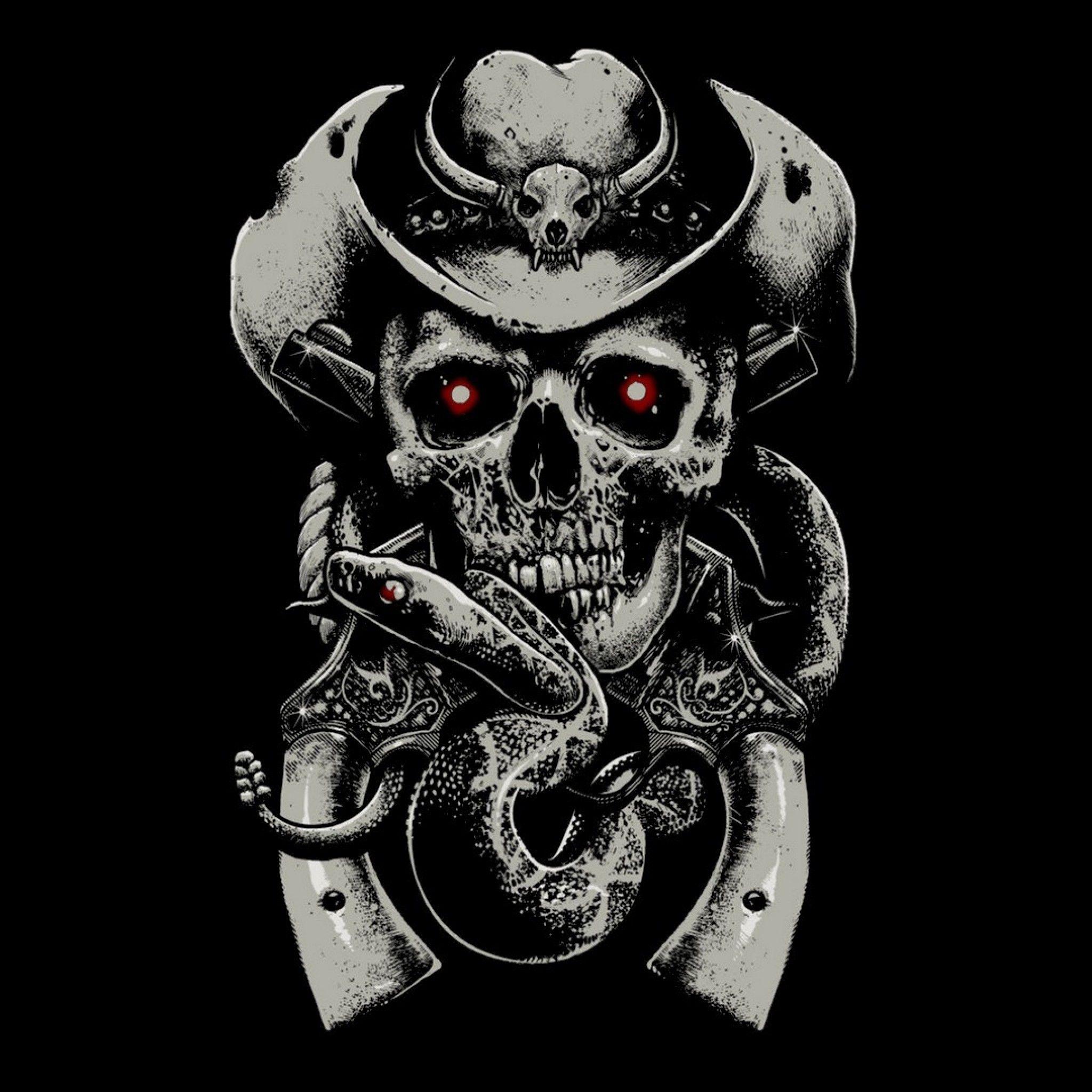 2048x2048 Skull Wallpaper for iPhone
