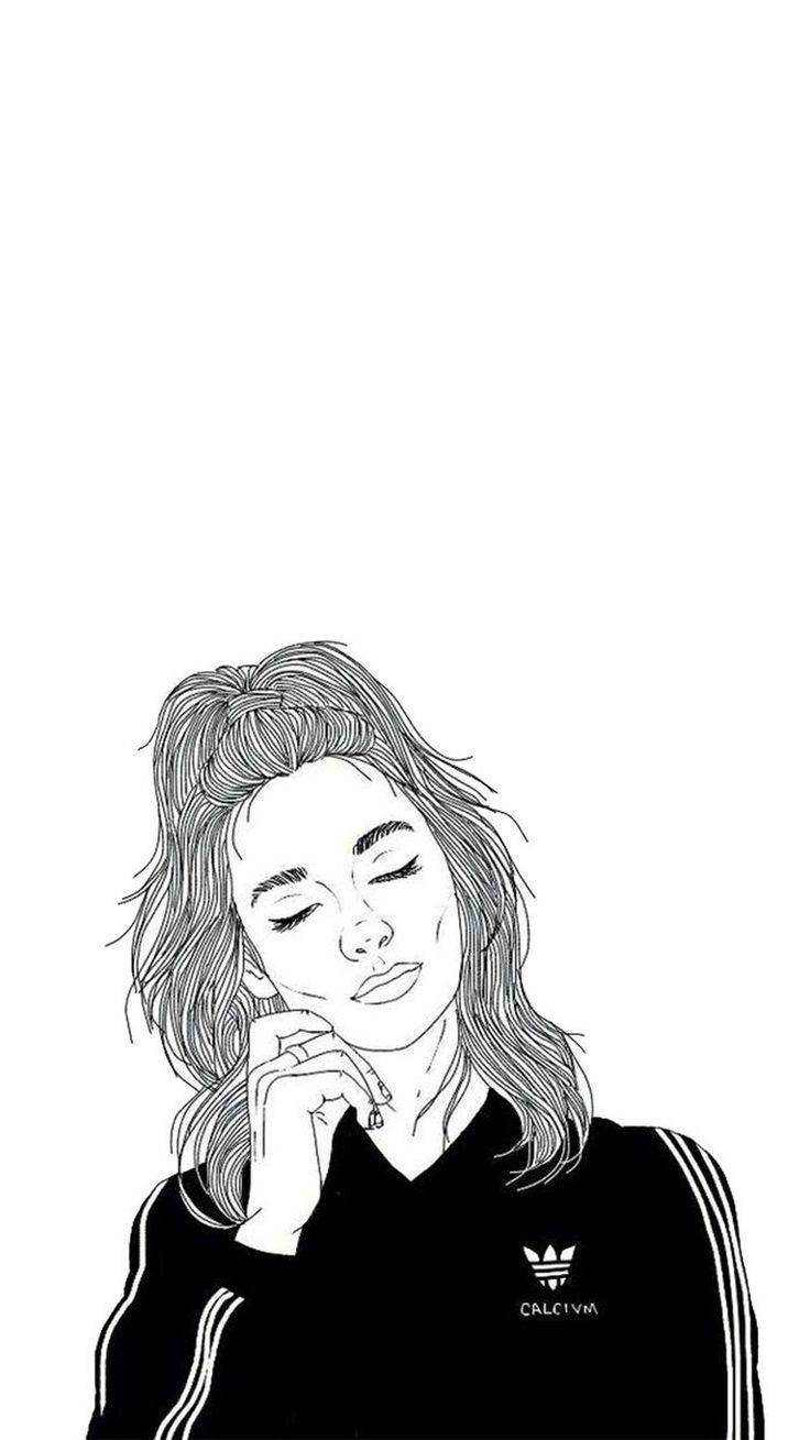 736x1309 Girl Drawing Wallpaper, Picture