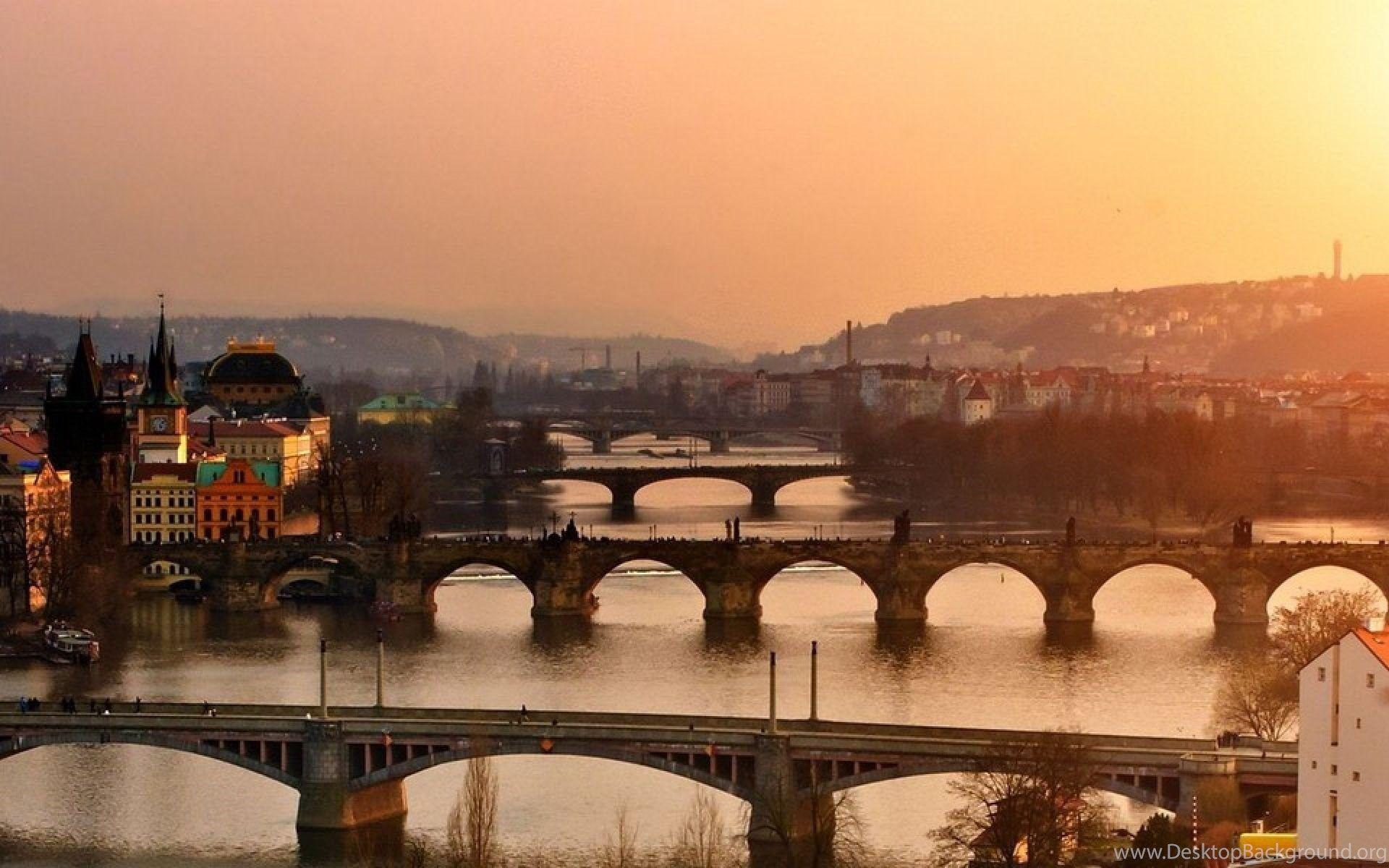 1920x1200 Download Wallpaper 3840x1200 Prague, Czech Republic, Bridge