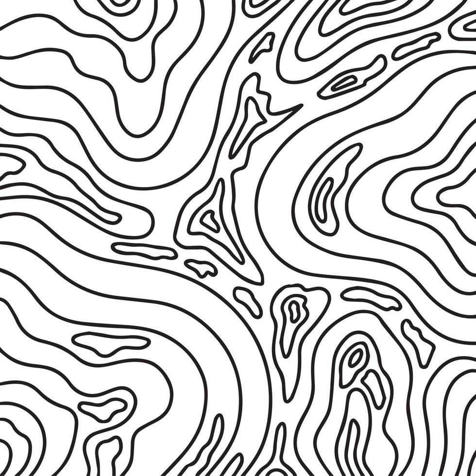 980x980 Black and white monochrome geography or ground topography mesh contour decoration simple flat minimalist square vector background. Natural measurement themed wallpaper backdrop