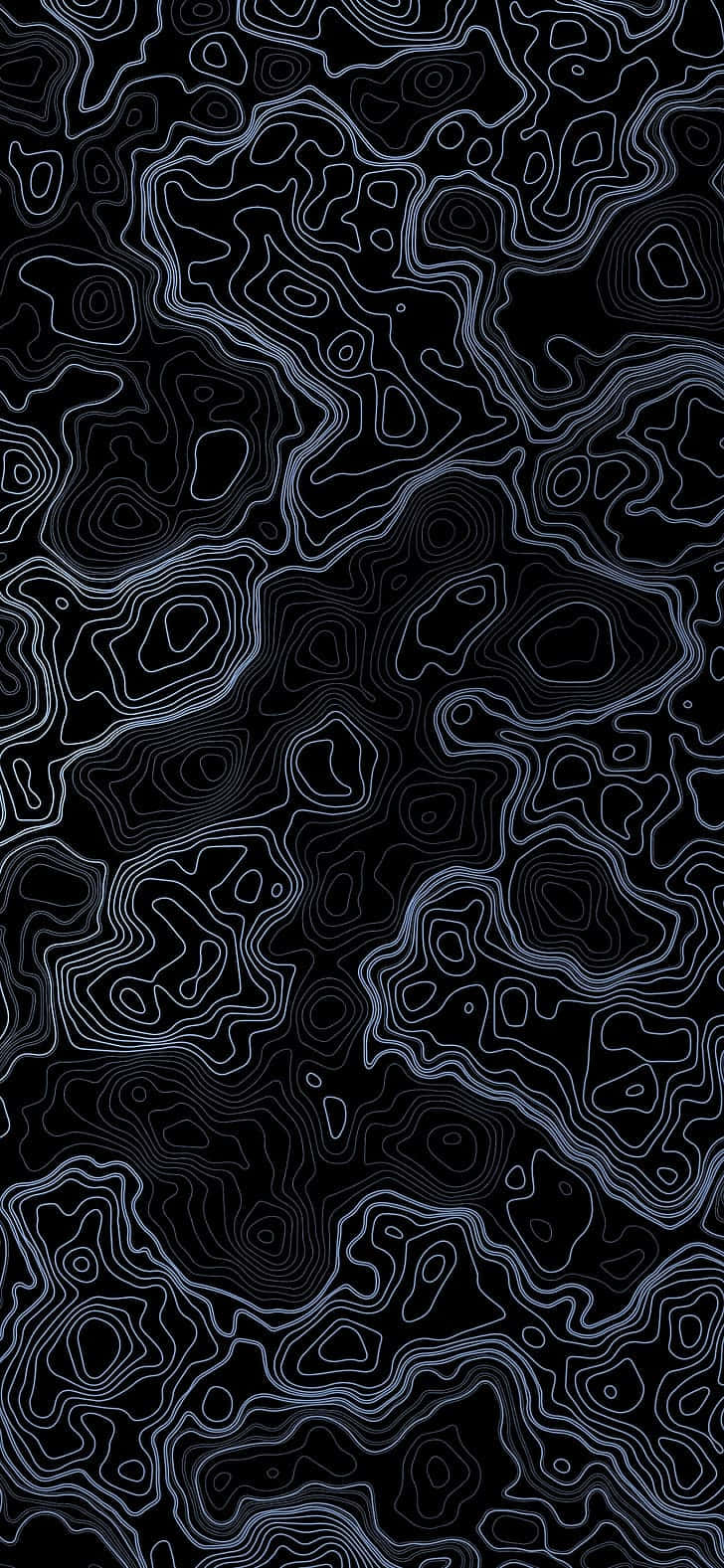 728x1577 Download Abstract Black Topographic Lines Wallpaper