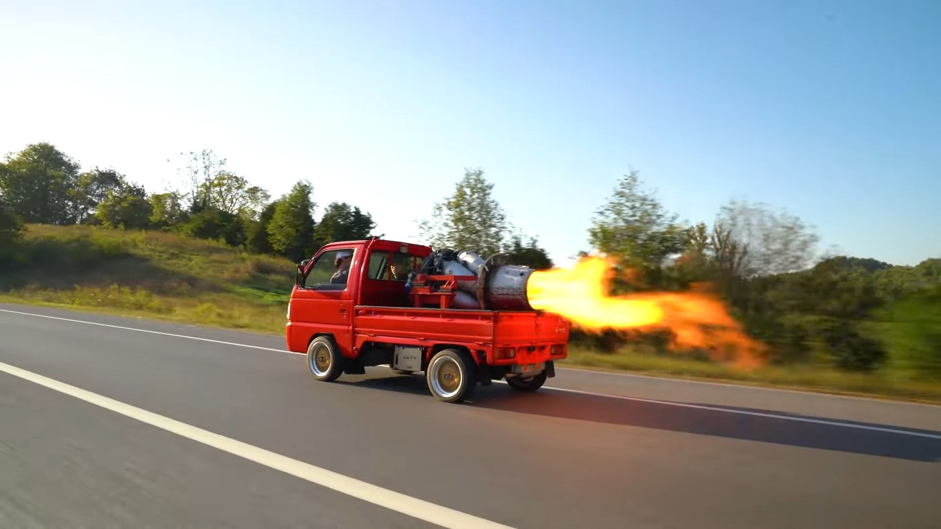 1920x1080 000 HP Jet Powered Twin Engine Kei Truck On Public Road Gets Thumbs Up From Fire Brigade