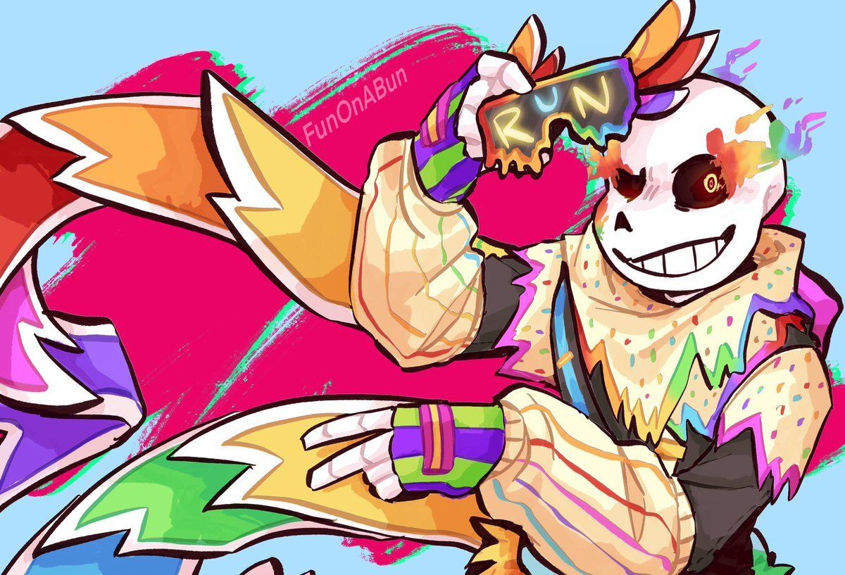 1200x817 I didn't use a multiply layer for shading this and I LEARNT STUFF >:D Idk why I picked a sans with so many colours to try this, I might be an art