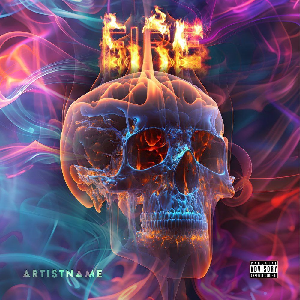 1000x1000 Buy Fire Album Cover Art Design