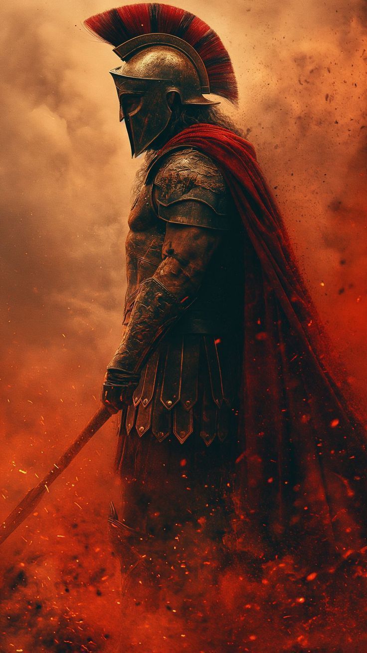 736x1308 Wallpaper spartan, warrior, armor, sword, fire, art, Art 4K by Enderlantern. Download wallpaper spartan, warrior, armor, sword, fire, art for free