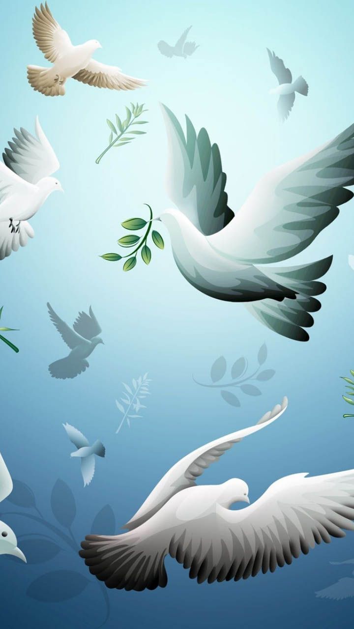 720x1280 Bird Wallpaper with Flying Birds and Flowers