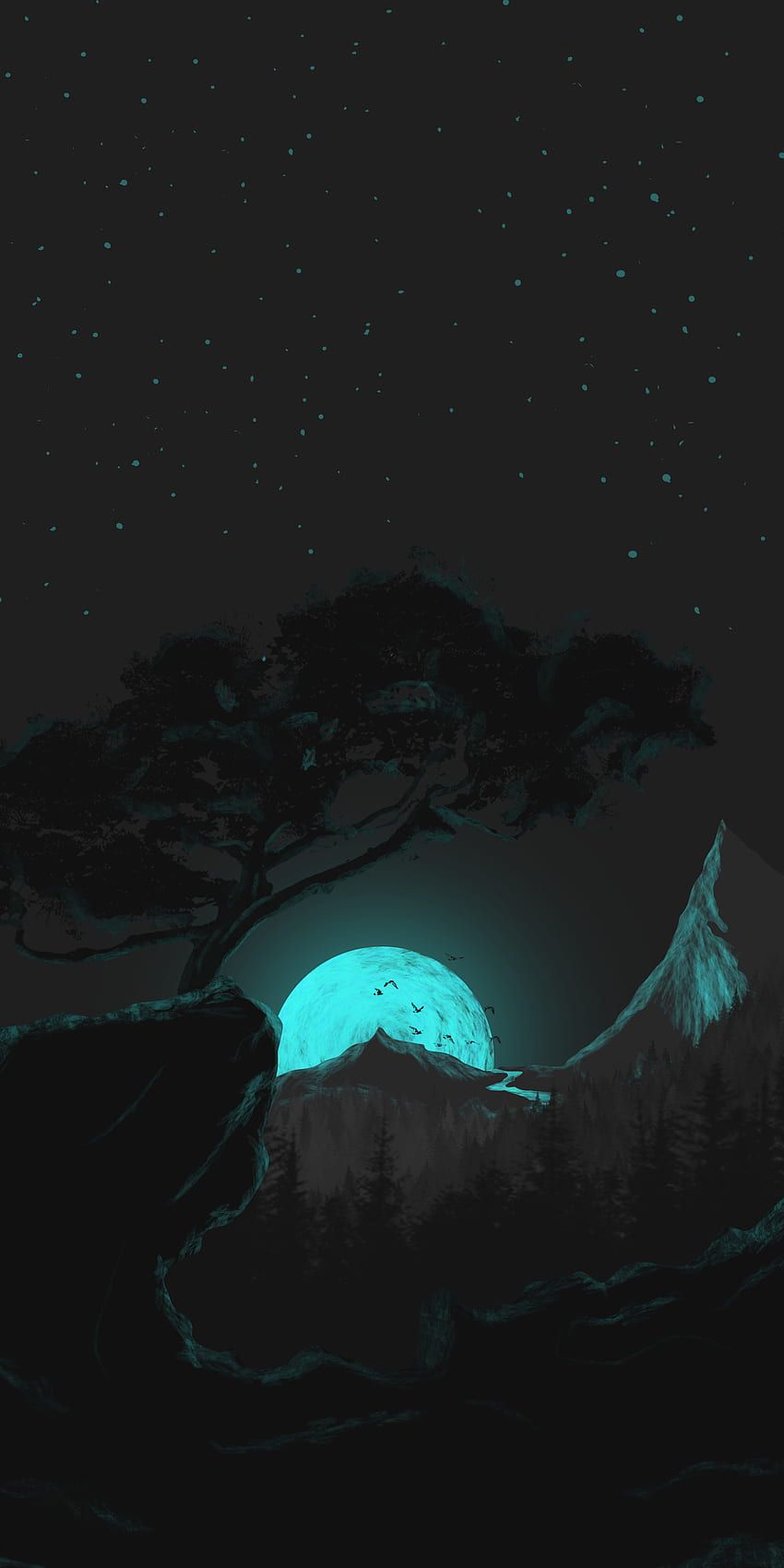 850x1700 Dark minimalist HD wallpaper