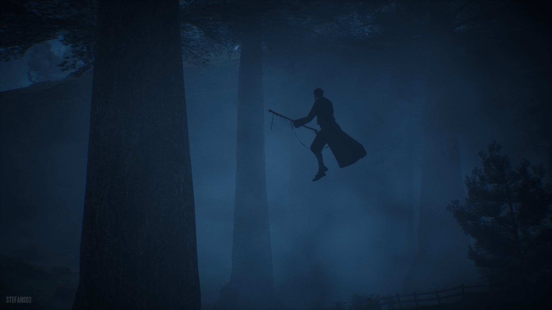 1920x1080 Hogwarts Legacy / Flying in the Forbidden Forest