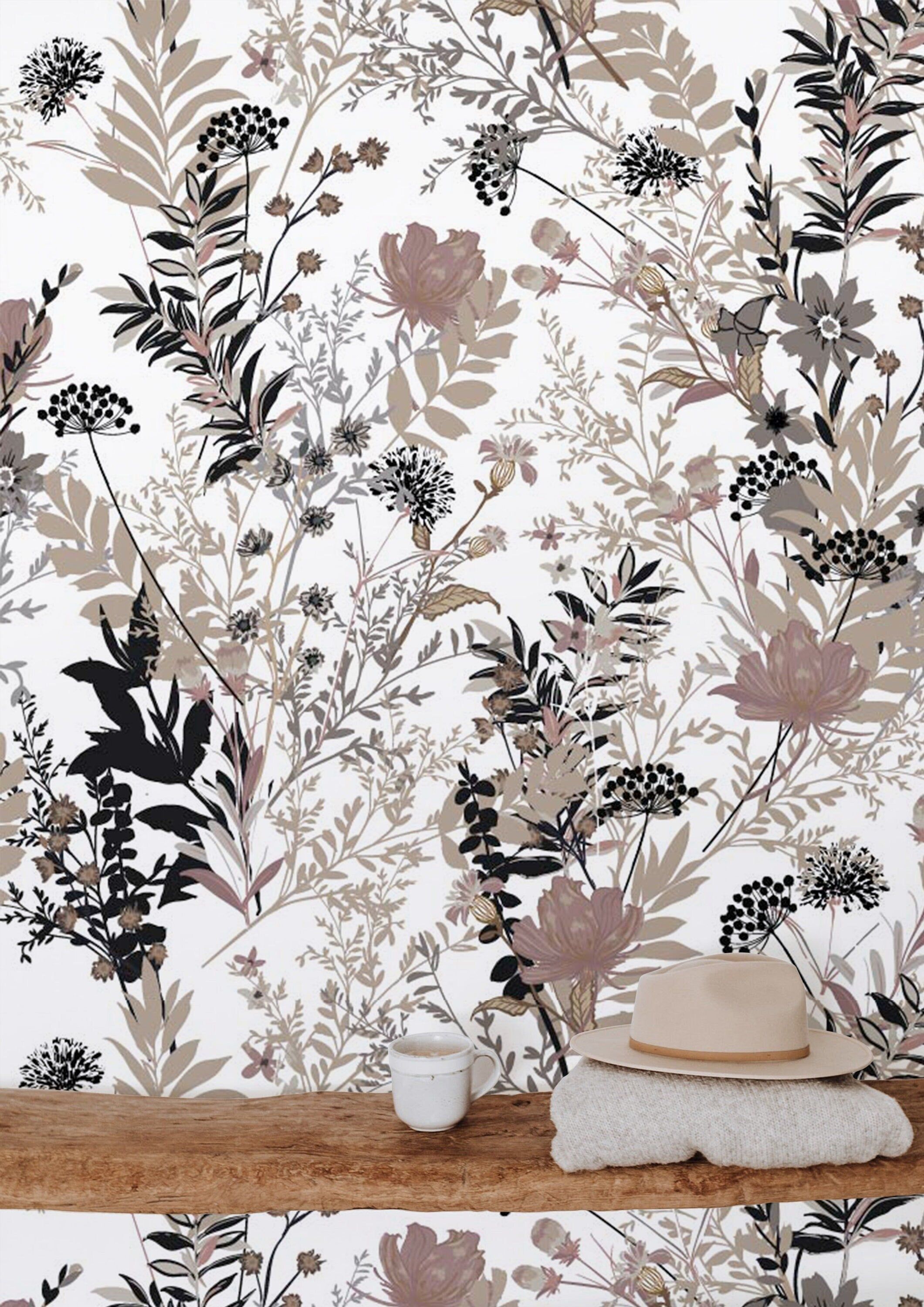 2121x3000 Soft Sepia Floral Wallpapera