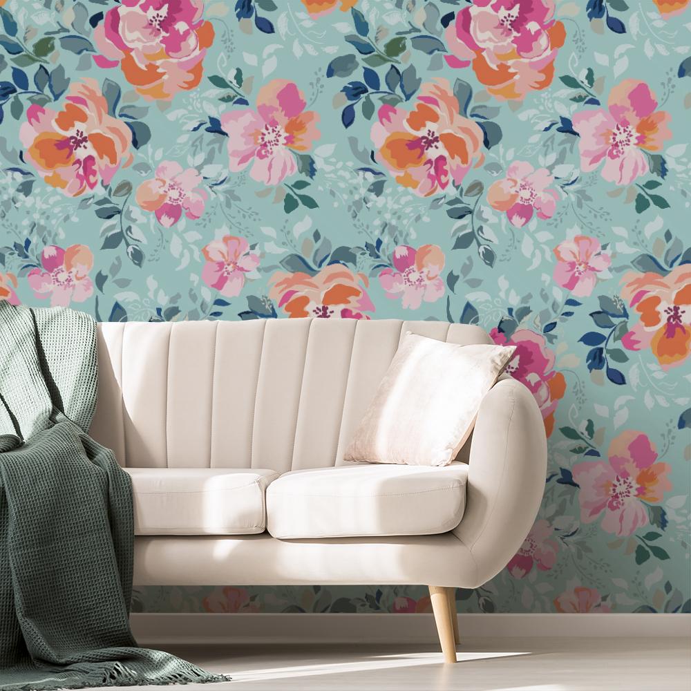 1000x1000 Soft Juicy Pink Flowers Wallpaper wallpaper by Wallvy. Worldwide shipping!