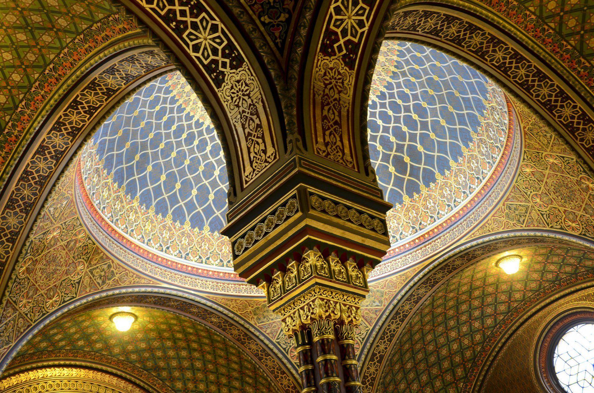 1920x1271 spanish synagogue prague czech republic architecture arch column HD