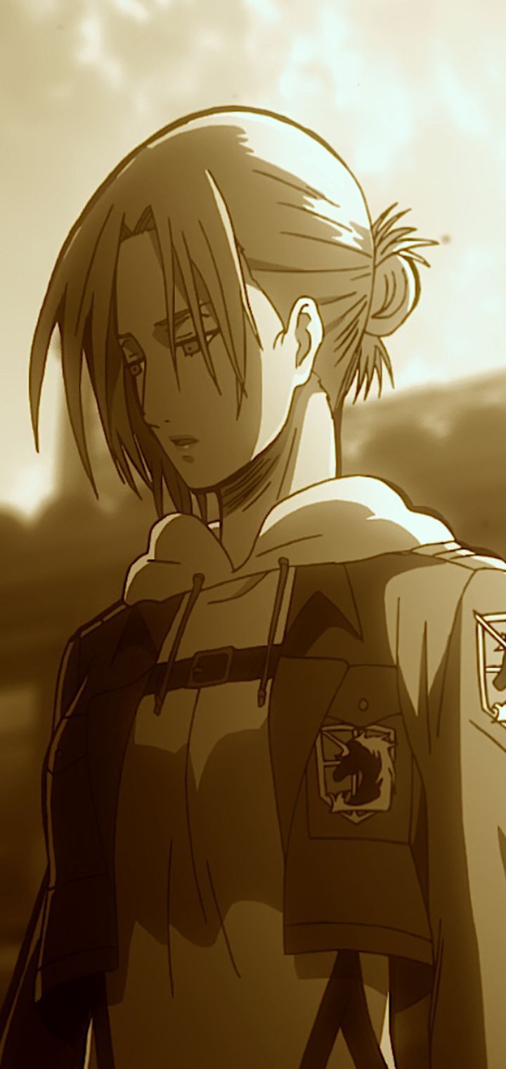 720x1520 Phone wallpaper: Anime, Attack On Titan, Shingeki No Kyojin, Sepia, Annie Leonhart, Sad, Uniform 1177799