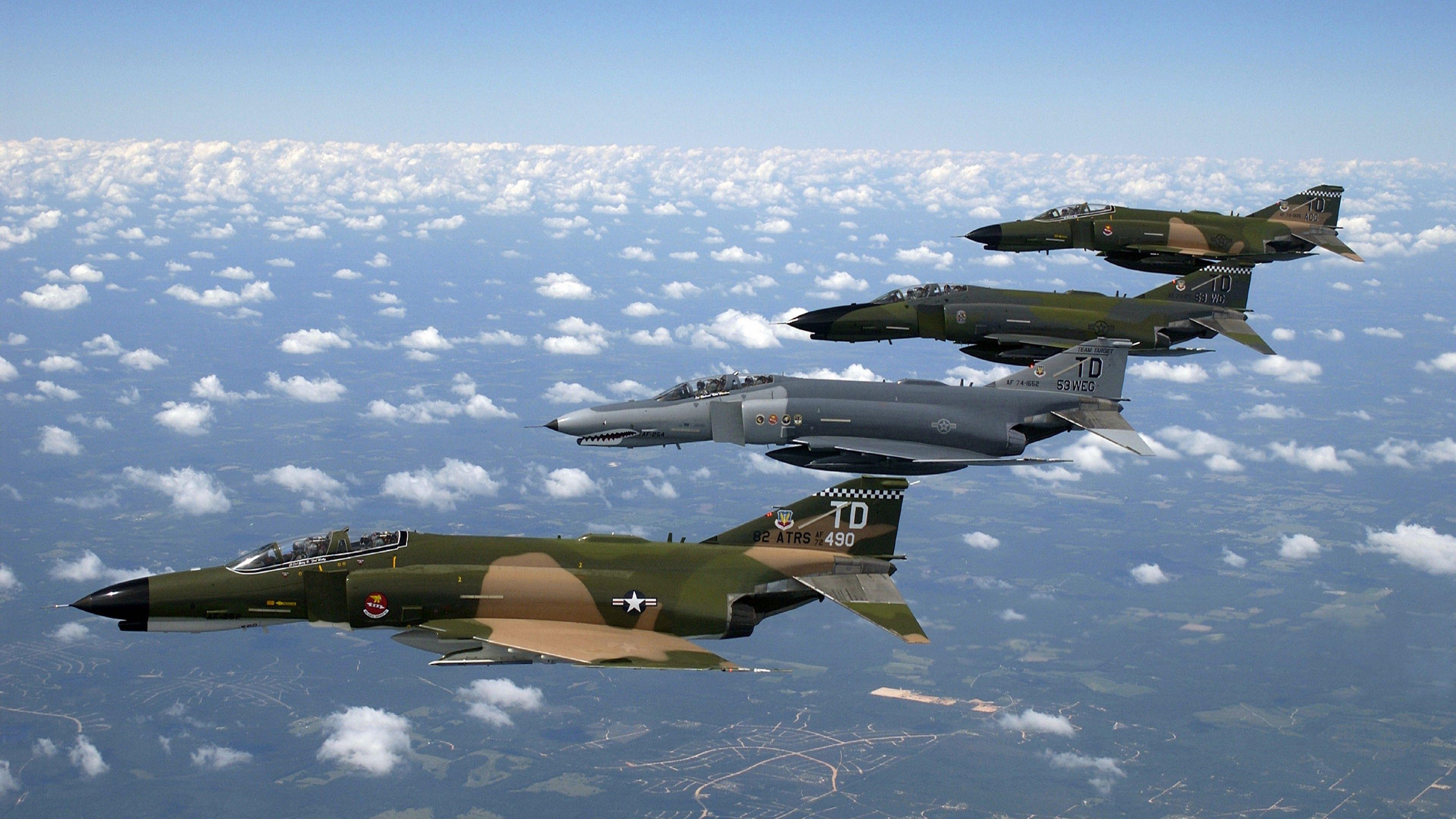 3840x2160 Wallpaper McDonnell Douglas F 4 Phantom II, F Fighter Bomber