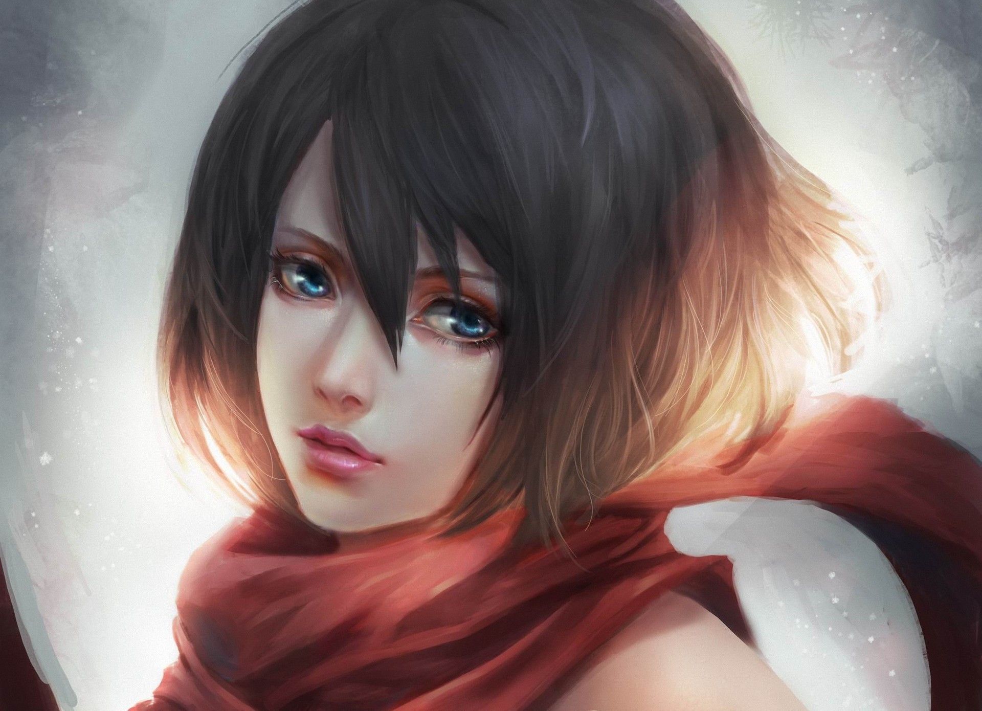1920x1390 Sad anime girl Attack of the Titans Desktop wallpaper 640x960