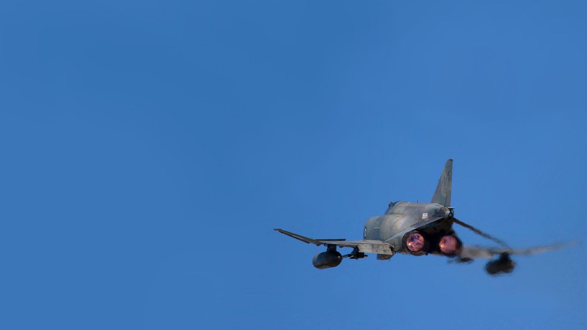 1920x1080 airplane, McDonnell Douglas F 4 Phantom II, Takeoff, Military