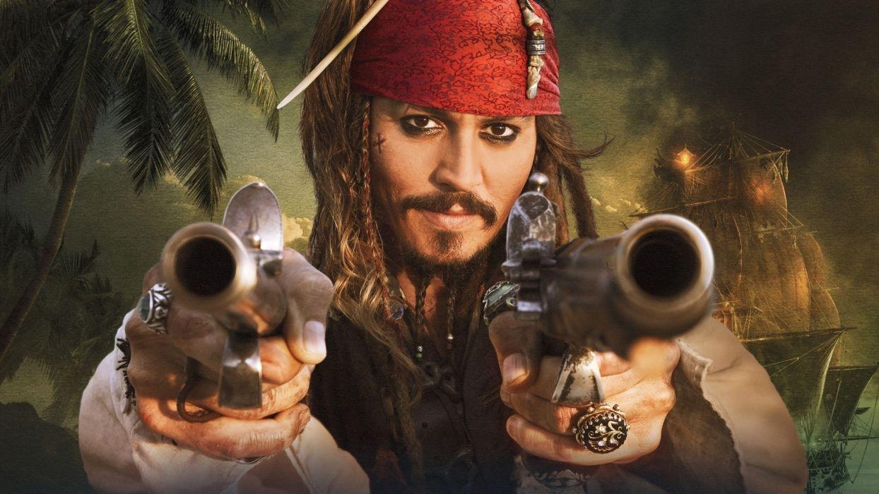 1244x700 Guns movies pirates of the caribbean johnny depp actors captain