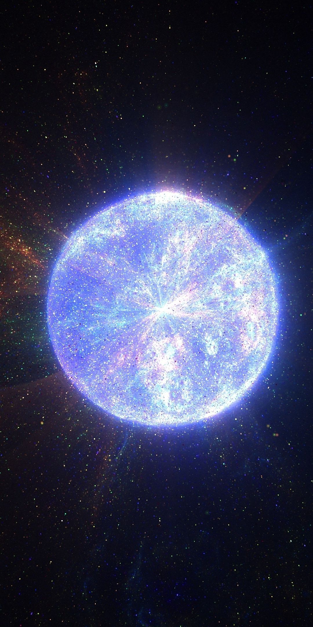 1080x2160 Ball, glow, bright star, space, dark, 1080x2160 wallpaper