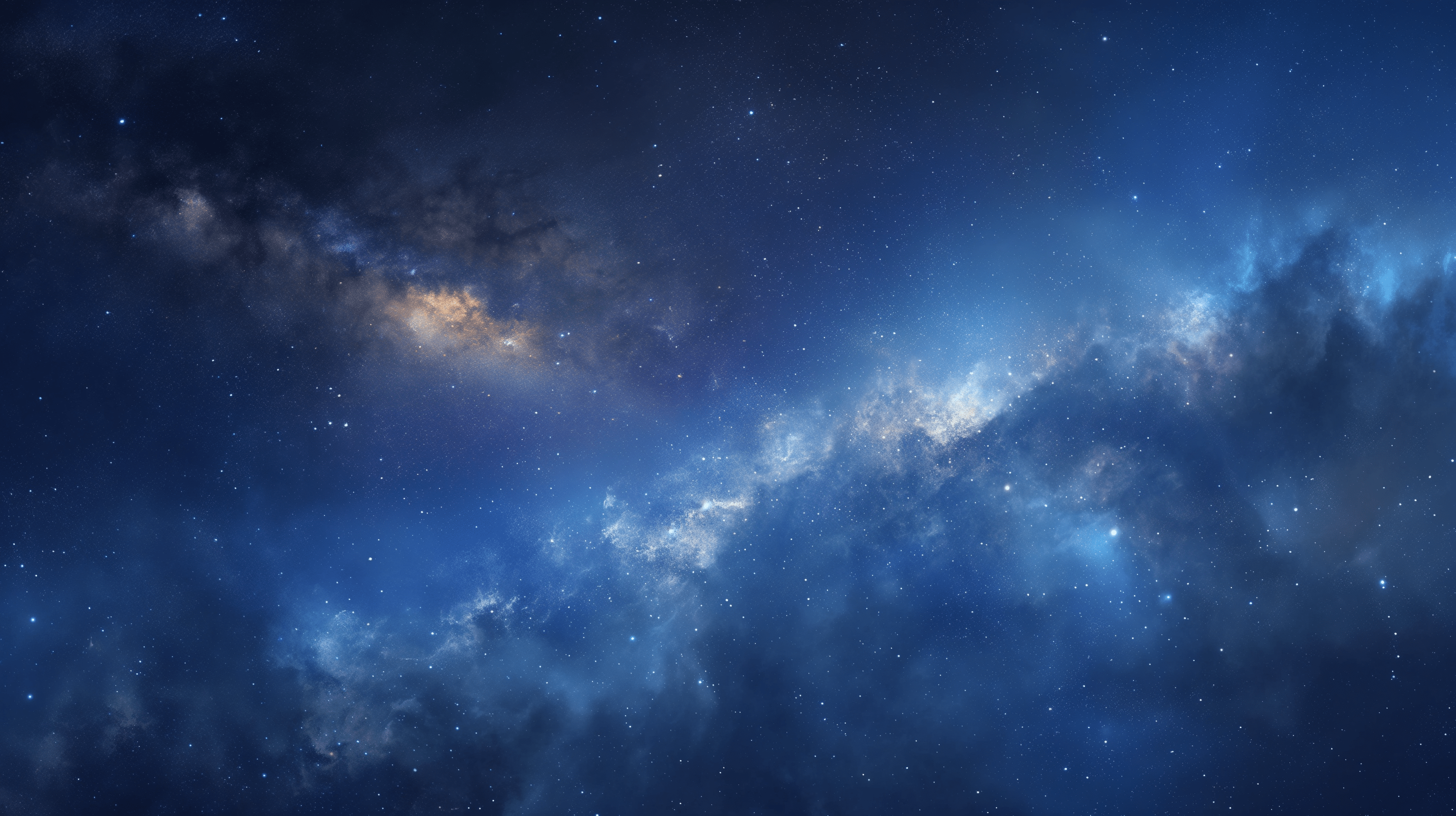 2912x1632 Space Mural Wallpaper. Intense Blue and Bright Stars