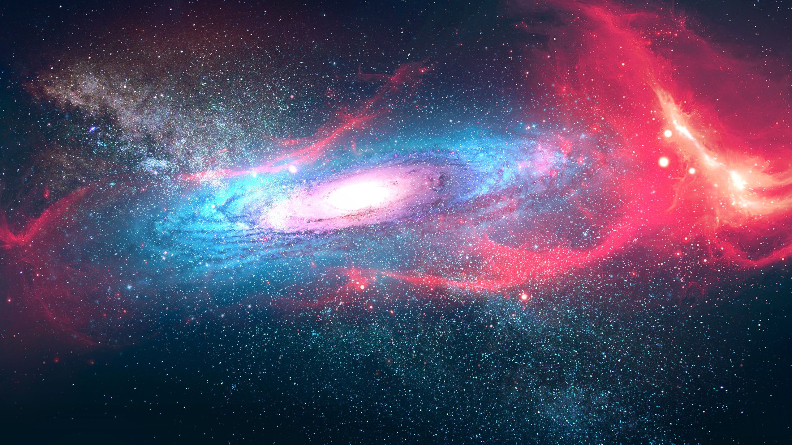 2560x1440 Colorful Bright Stars During Nighttime HD Galaxy Wallpaper
