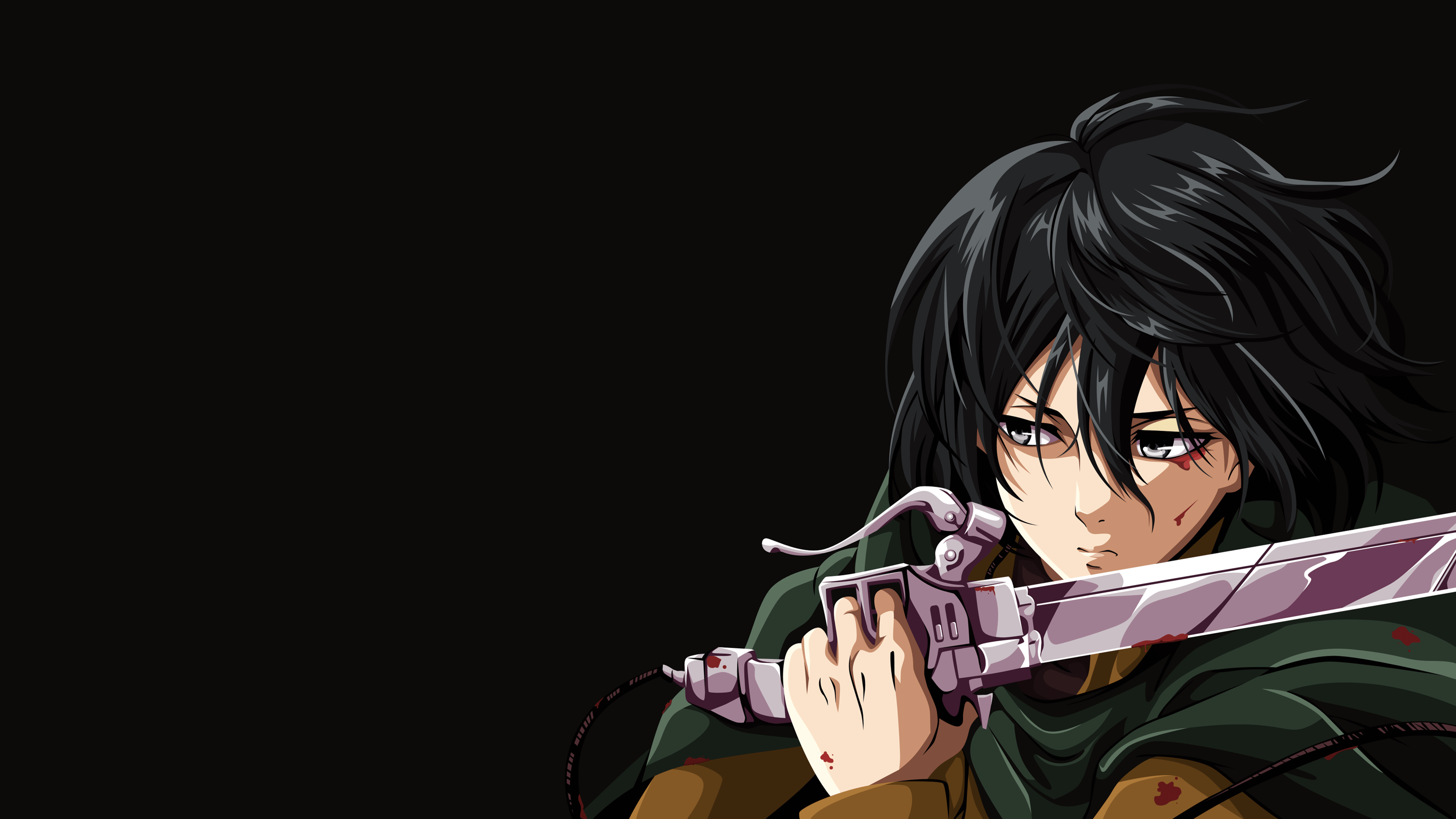 3840x2160 Mikasa Ackerman Wallpaper 4K, Artwork, Attack on Titan