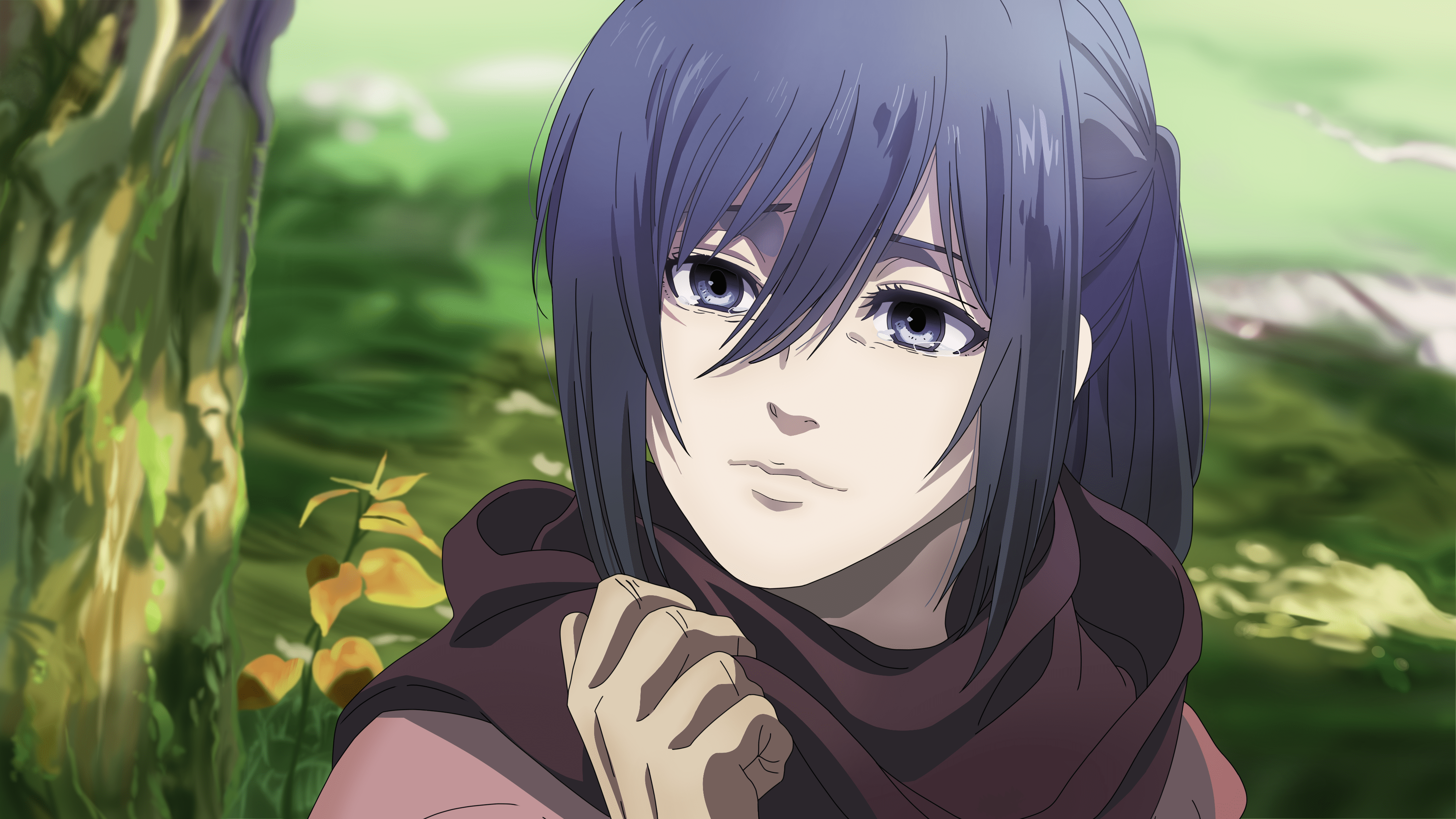 3840x2160 Mikasa Ackerman in Nature Ultra HD Wallpaper