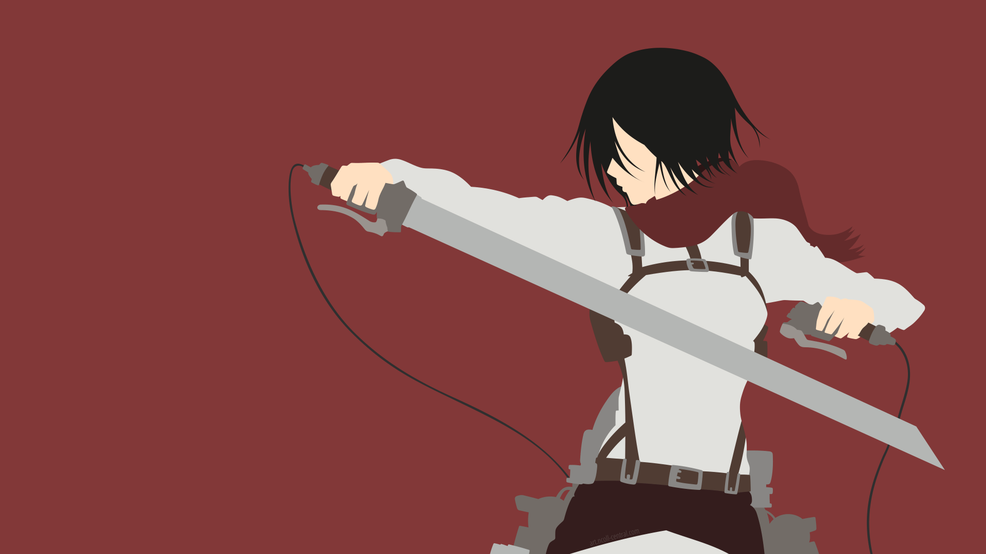 1920x1080 Mikasa Ackerman Wallpaper 4K, Faceless, Attack on Titan