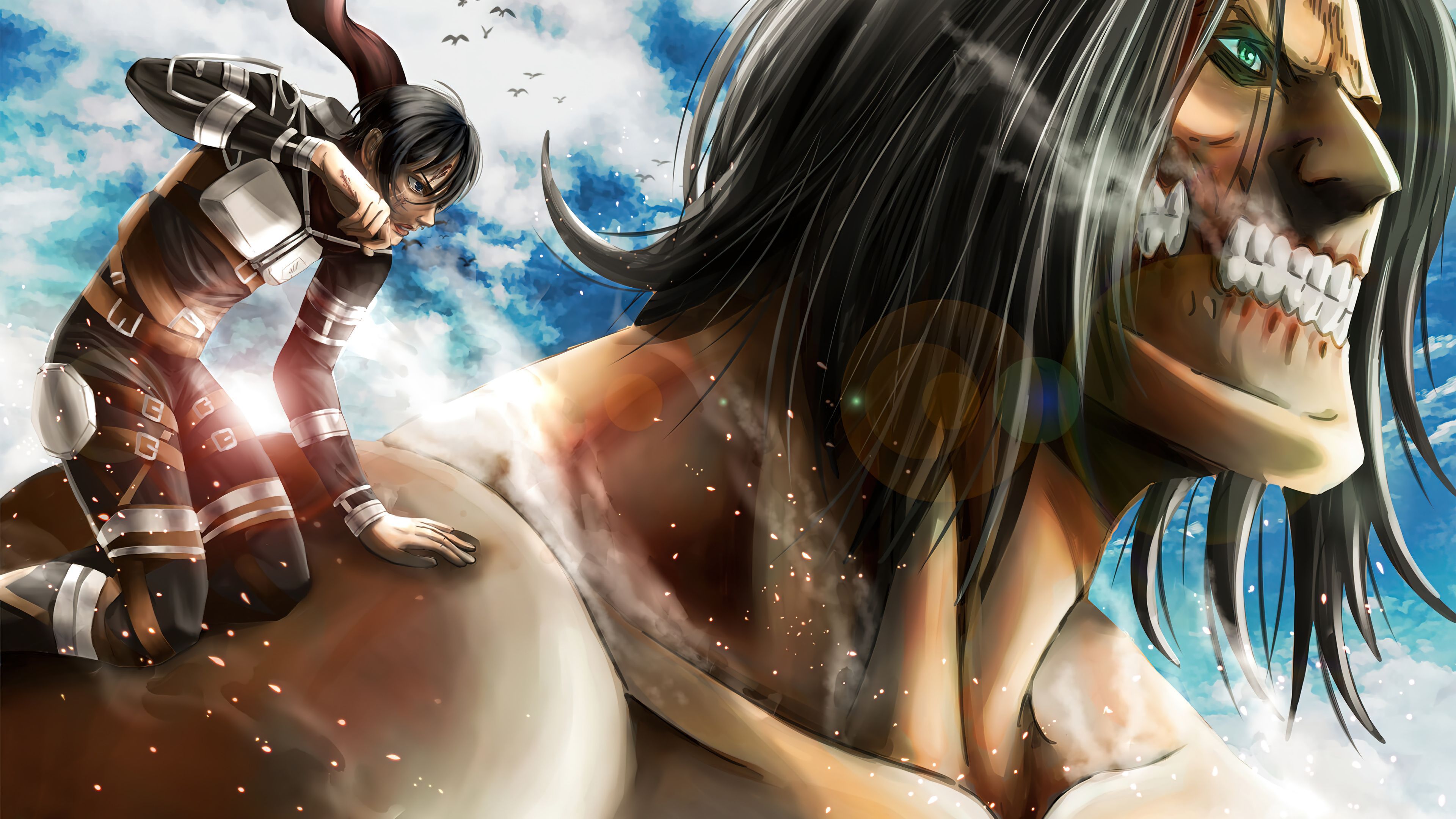 3840x2160 Attack on Titan Mikasa Wallpaper 4K PC Desktop e