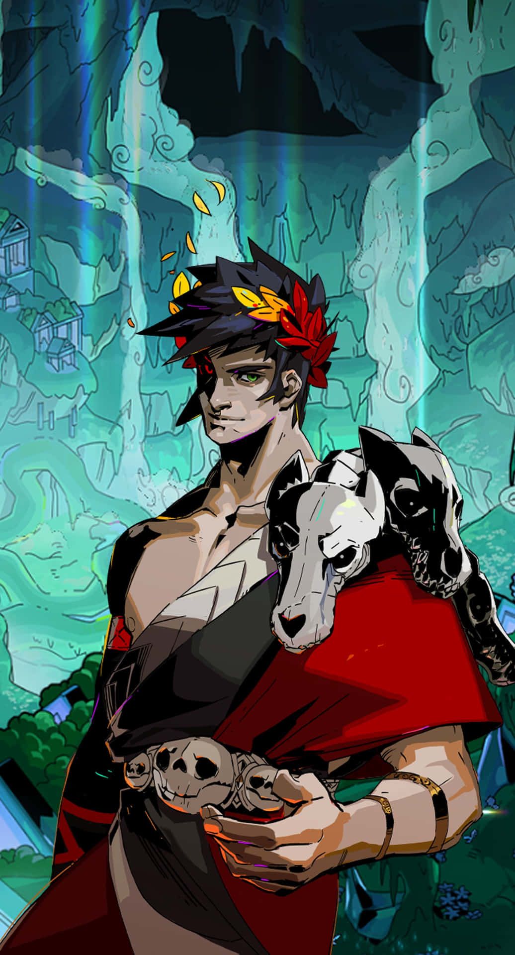 1036x1920 Download Hades Game Zagreusand Cerberus Wallpaper