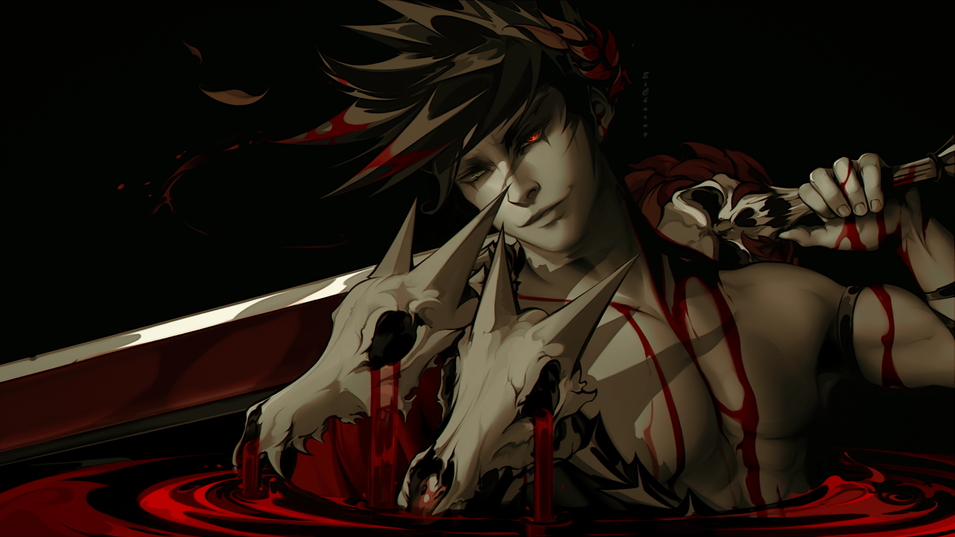 1920x1080 Drew some hot Zagreus wallpaper for ya guys