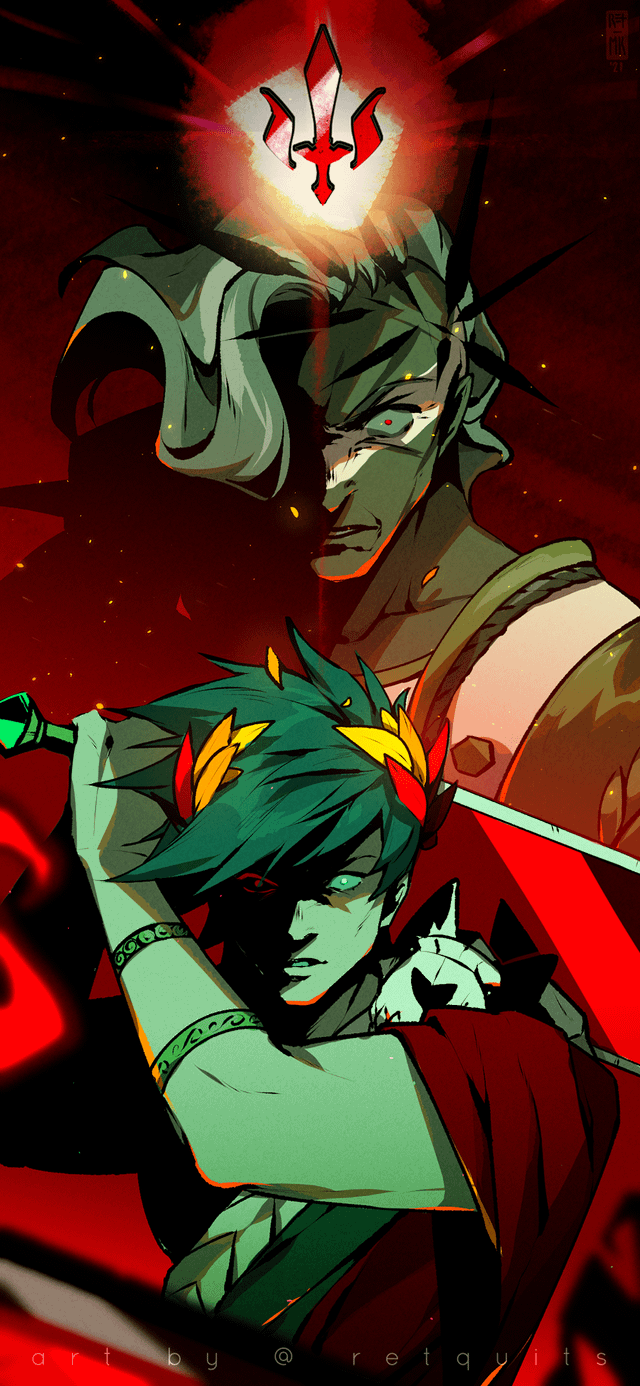 640x1386 Finally finished a series of pieces of Zagreus under the influence of the boons he picks up