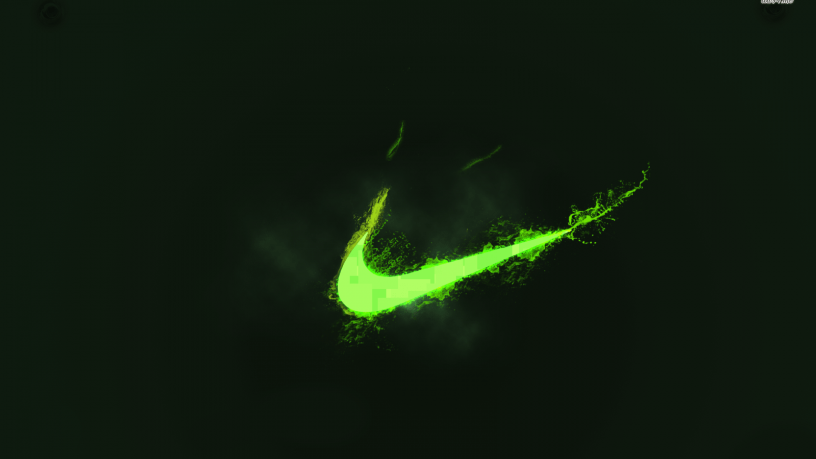 1600x900 Free download Neon green Nike logo wallpaper Digital Art