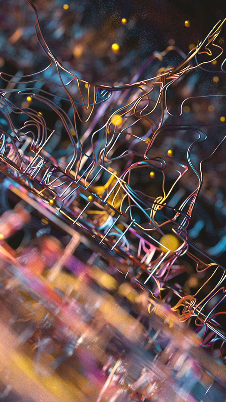 750x1334 iPhone wallpaper. color art dots line electric