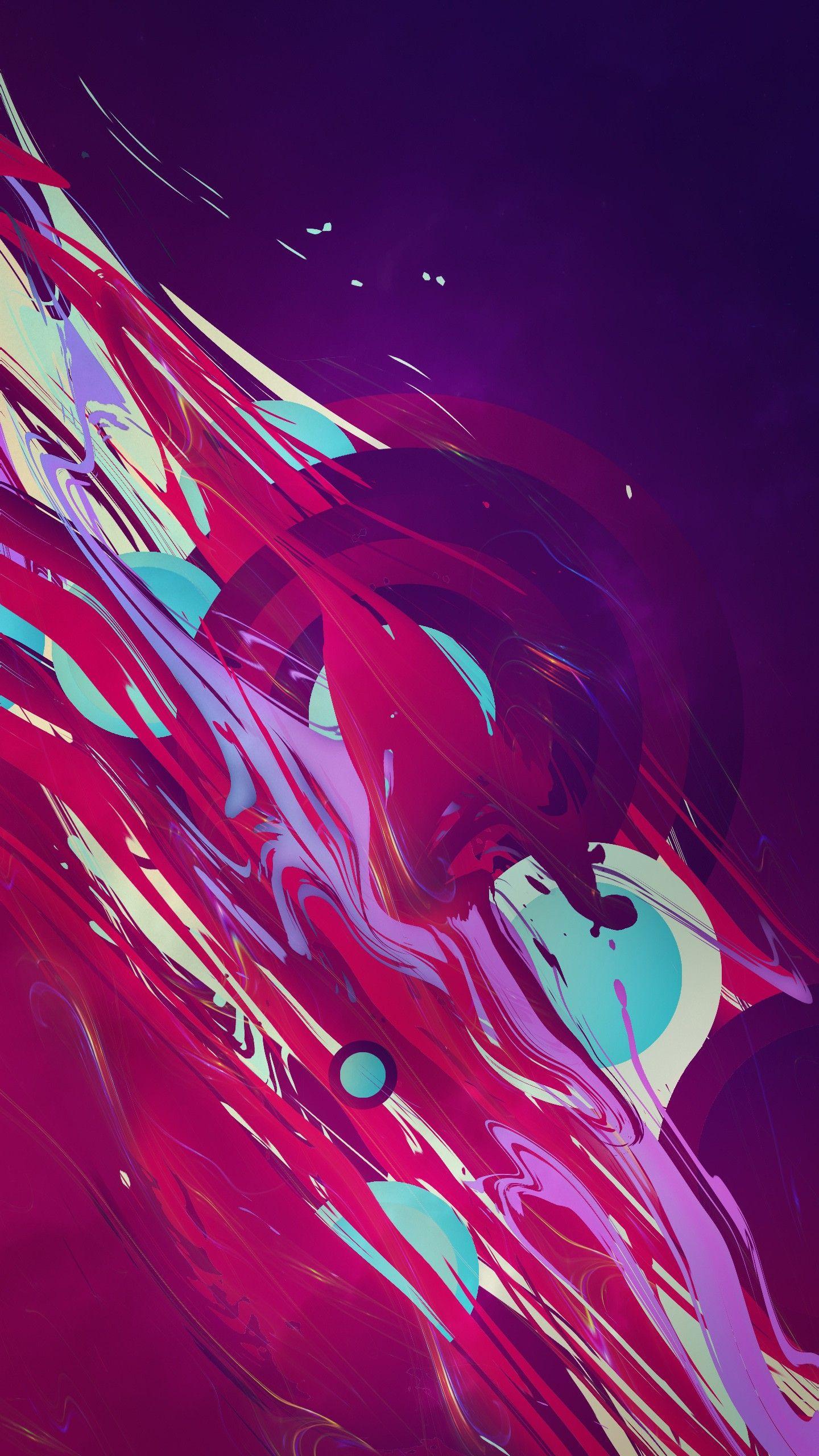 1440x2560 Geometric Waves Wallpaper
