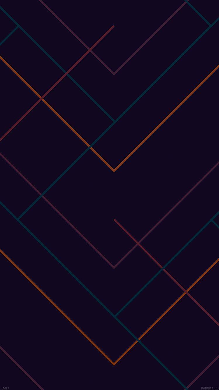 750x1334 Abstract Dark Geometric Line Pattern