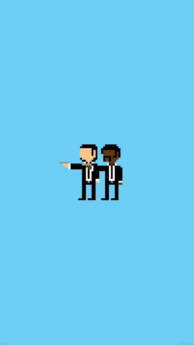 750x1334 Pulp Fiction Pixel Art Illust