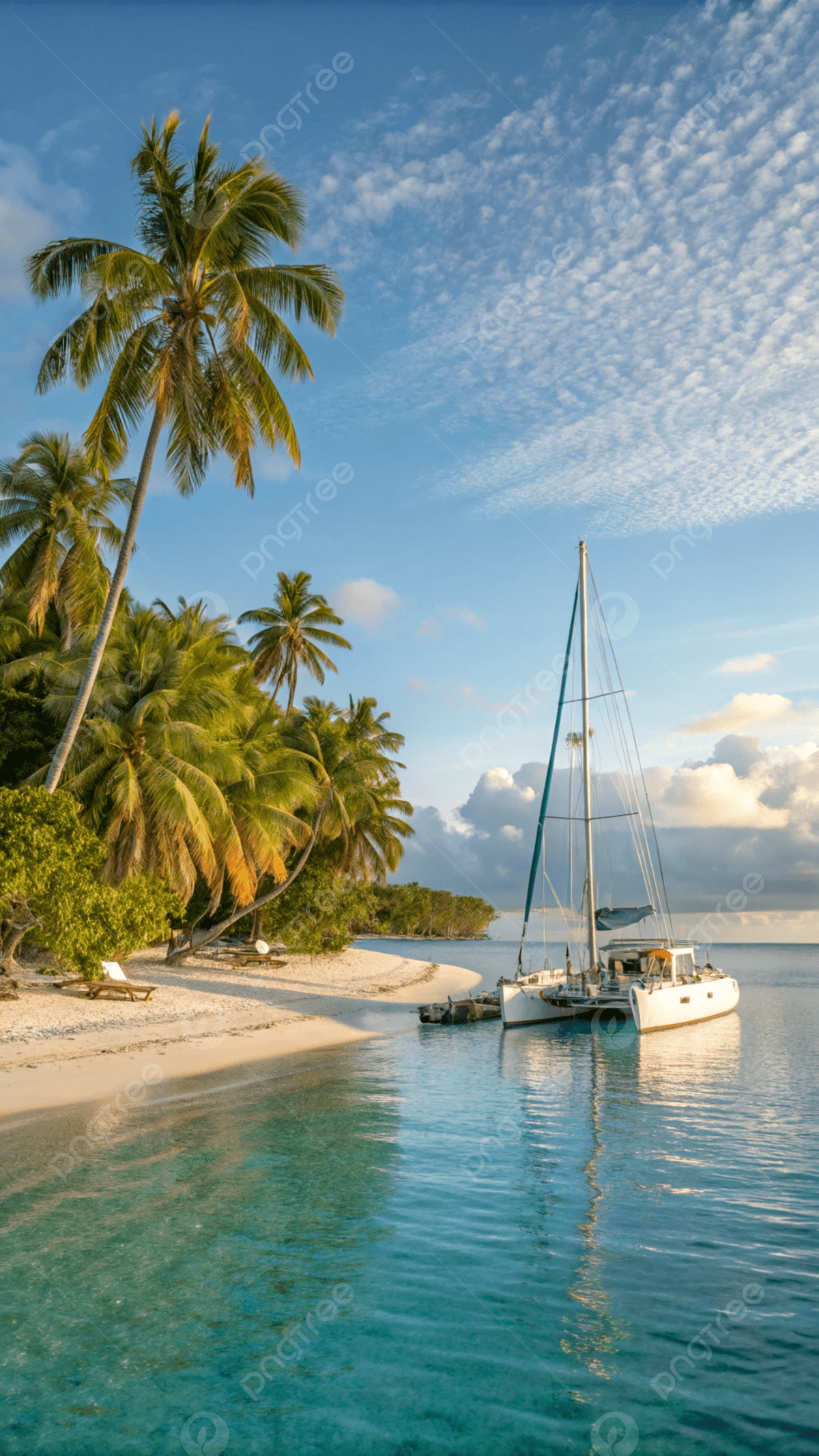 1200x2133 Sailboat On A Tropical Island Mobile Wallpaper Background Wallpaper Image For Free Download