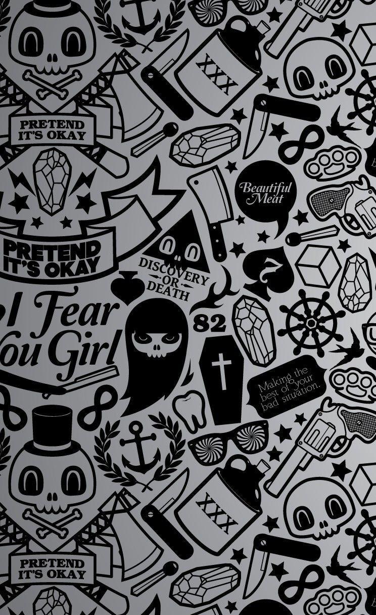 744x1216 Pretend Its Okay Vector #iPhone s #Wallpaper. Crazy wallpaper