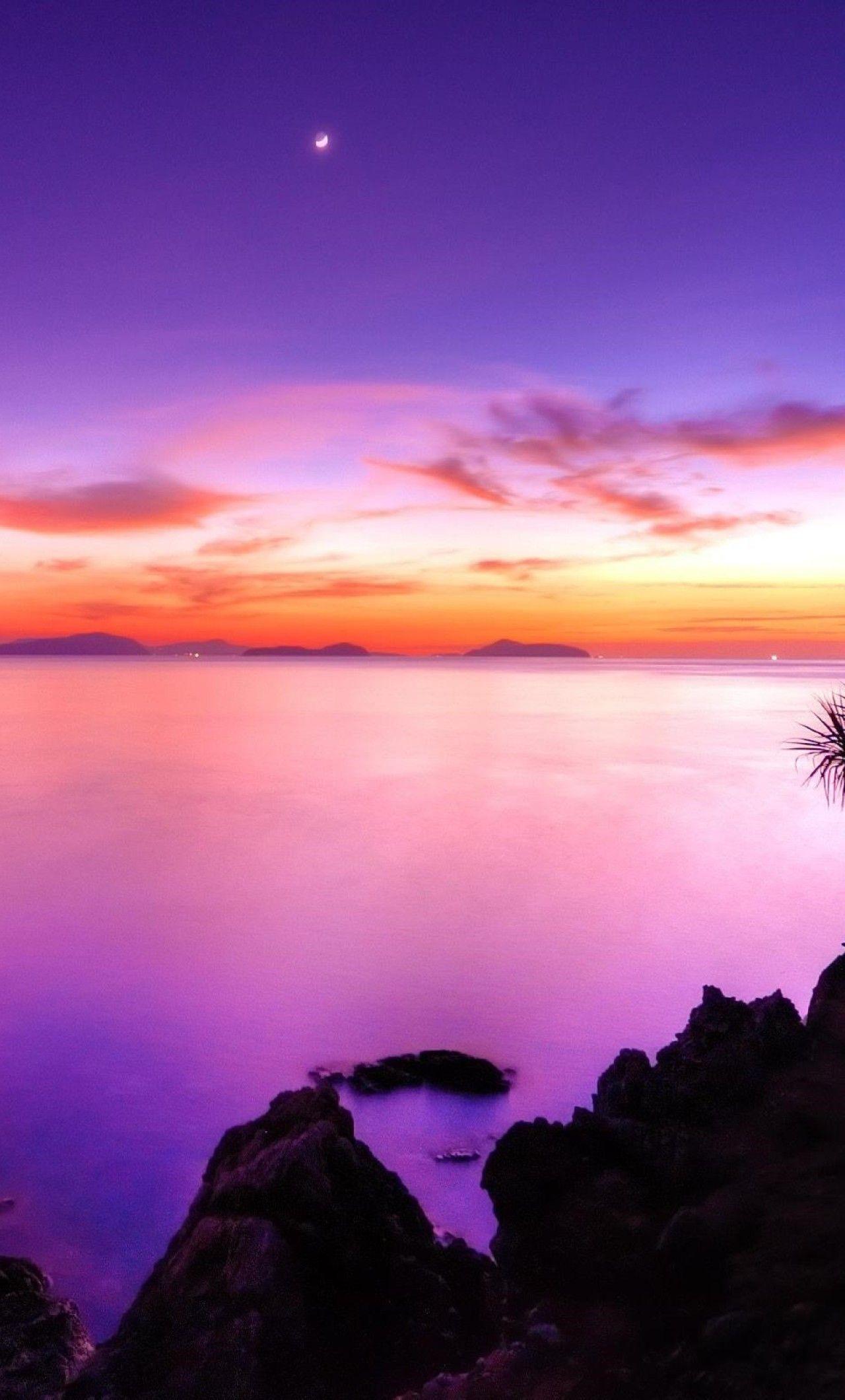 1280x2120 Pink Sunset Hình nền iPhone 4k HD, Hình ảnh