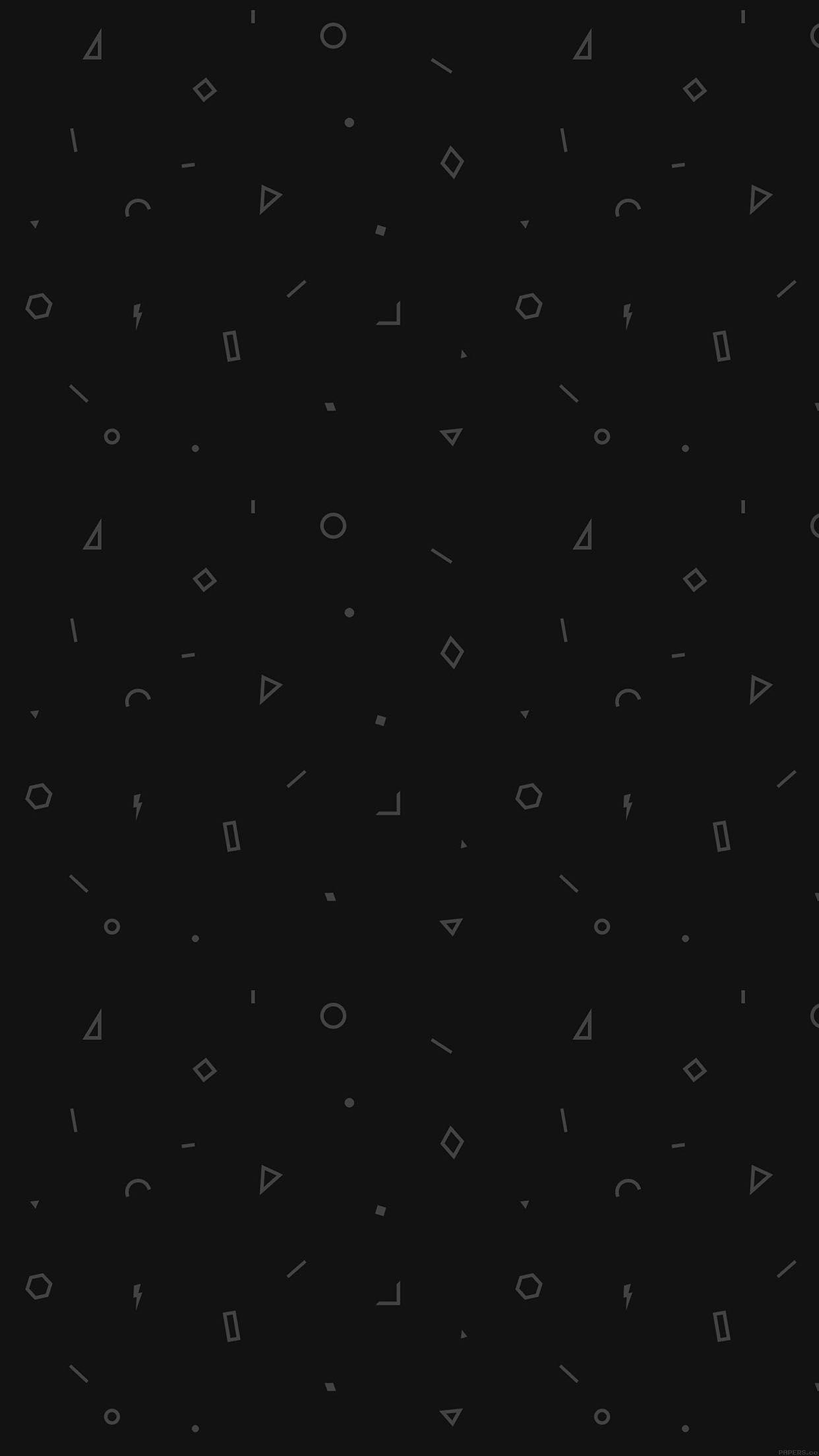 1242x2208 Wallpaper Geometry Black Pattern