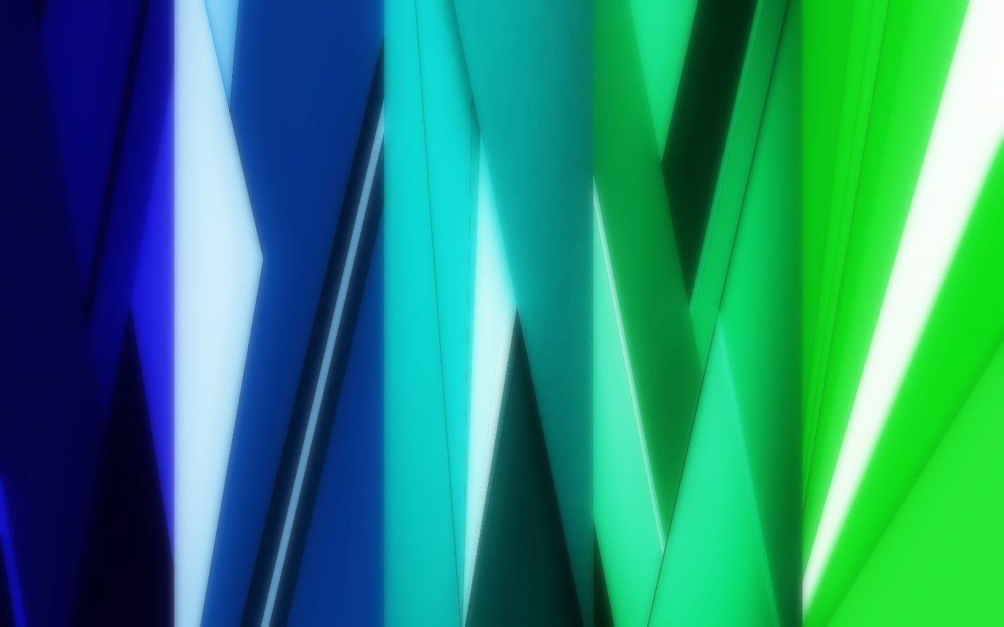 1440x900 Blue and green digital wallpaper, abstract, blue, green, geometry