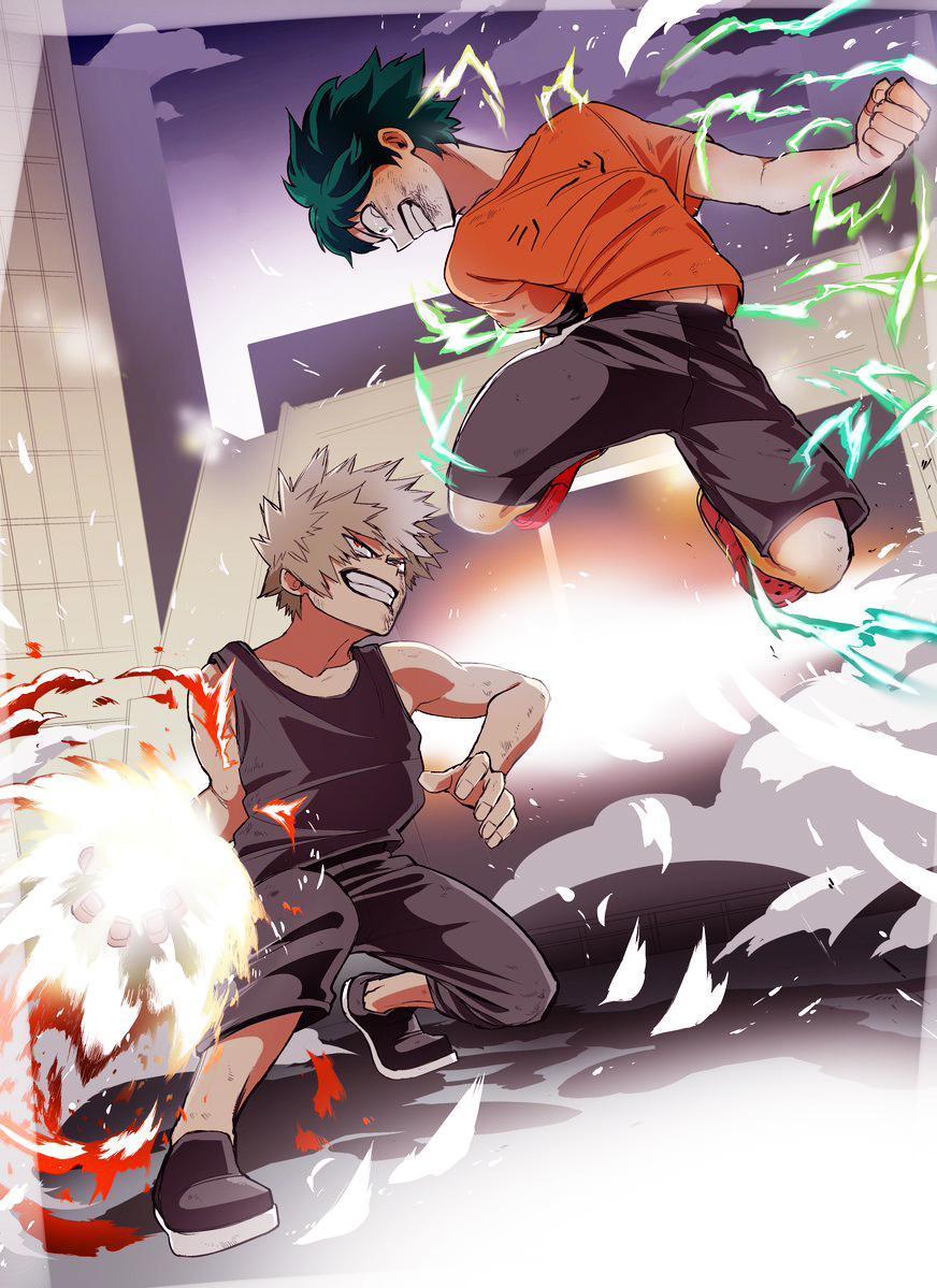 872x1199 My Hero Academia Wallpaper Hero Academia Kacchan Vs Deku
