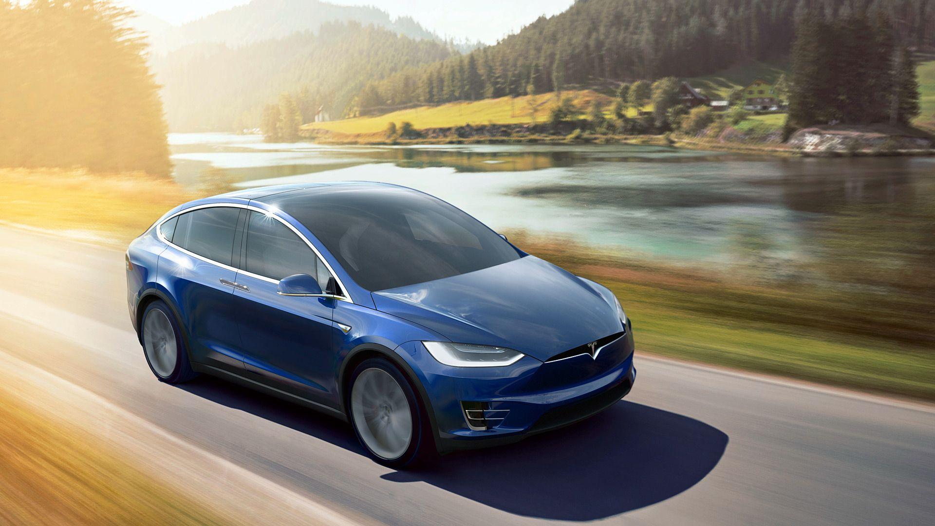 1920x1080 Blue Tesla Model X Wallpaper 66053 1920x1080px