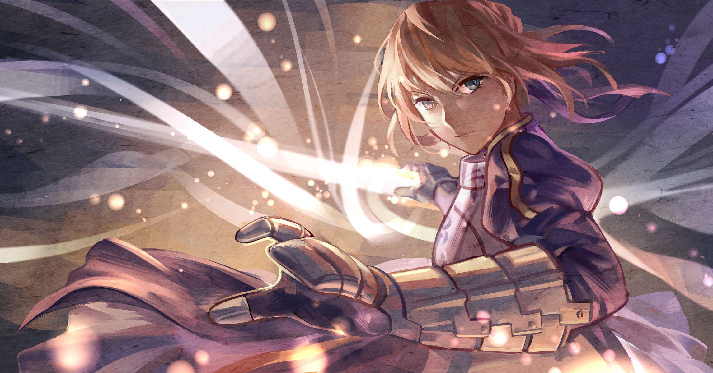 2291x1200 Fate Saber Wallpaper
