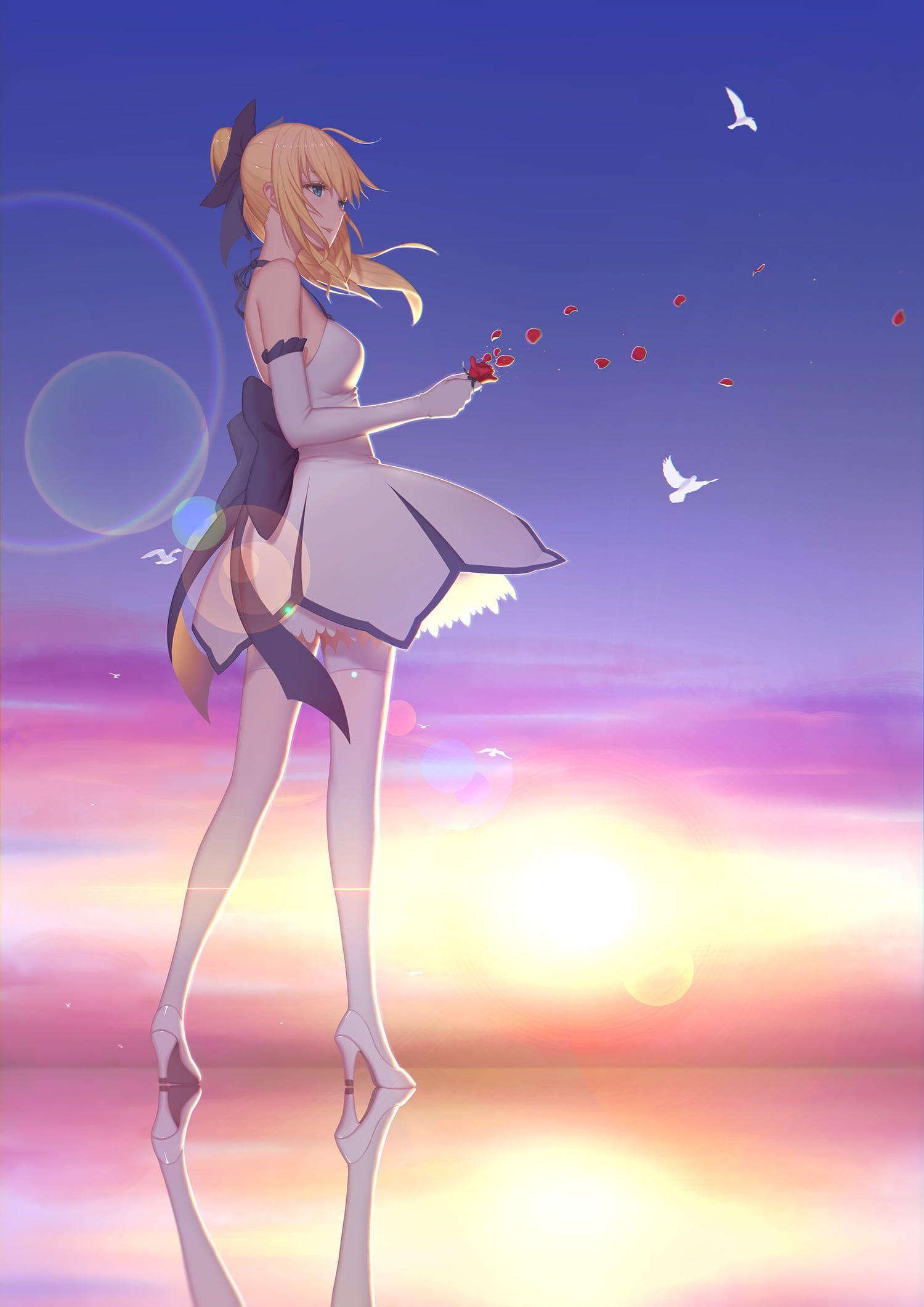 1500x2122 Fate Stay Night Saber Illustration, Fate Series, Saber, Saber Lily