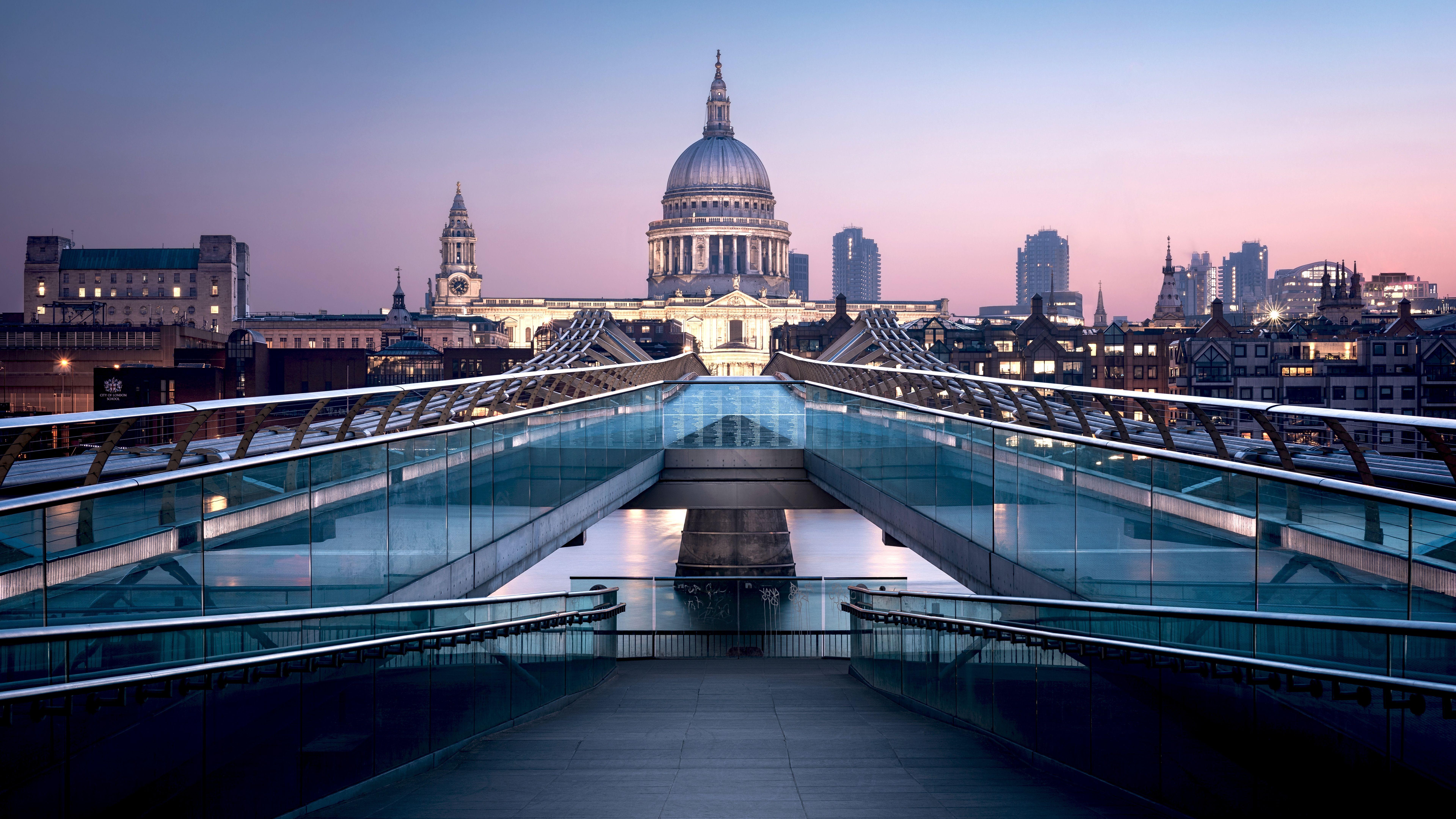 7680x4320 Millennium Bridge 8k Ultra HD Wallpaper. Background Image